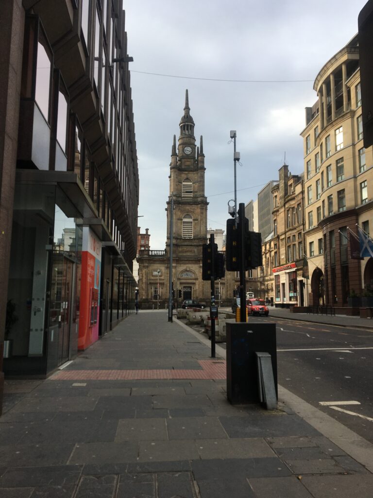 A street scene of Glasgow